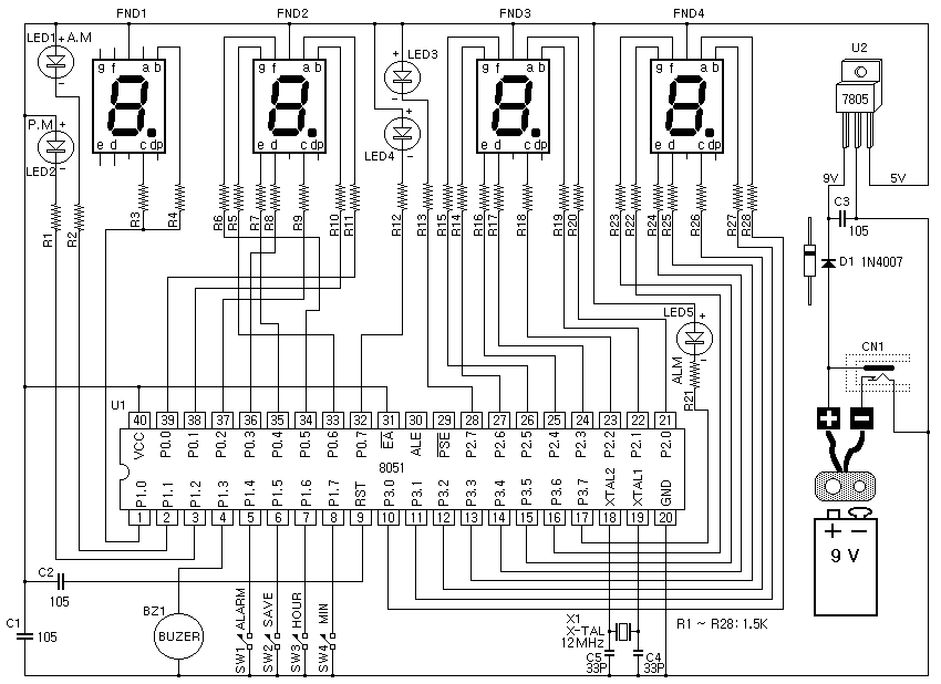 Microprocessors laboratory experiment book reviews, information schematic circuit diagram. Nerv Simple Digital Clock Circuit Diagram