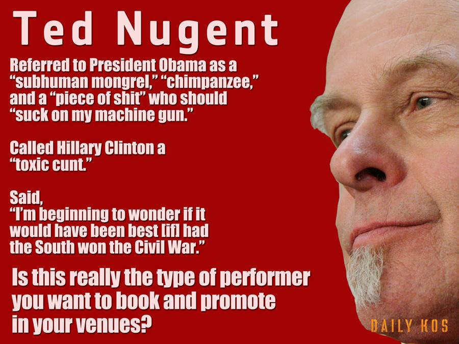 Image result for ted nugent cunt hillary