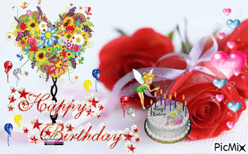 Joyeux Anniversaire Fleurs Gif Anime Glayds