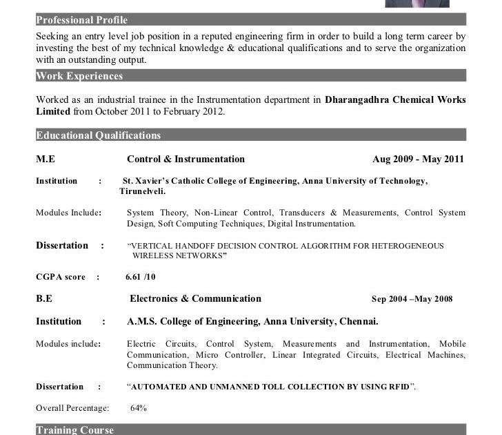Sample Resume Of Front End Developer For Freshers - Ios ...