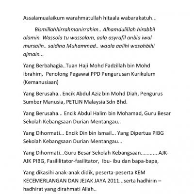 Ucapan Bapa Majlis Perkahwinan