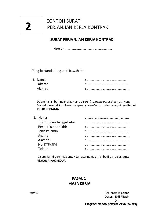 Contoh Surat Pengunduran Diri Tidak Perpanjang Kontrak 