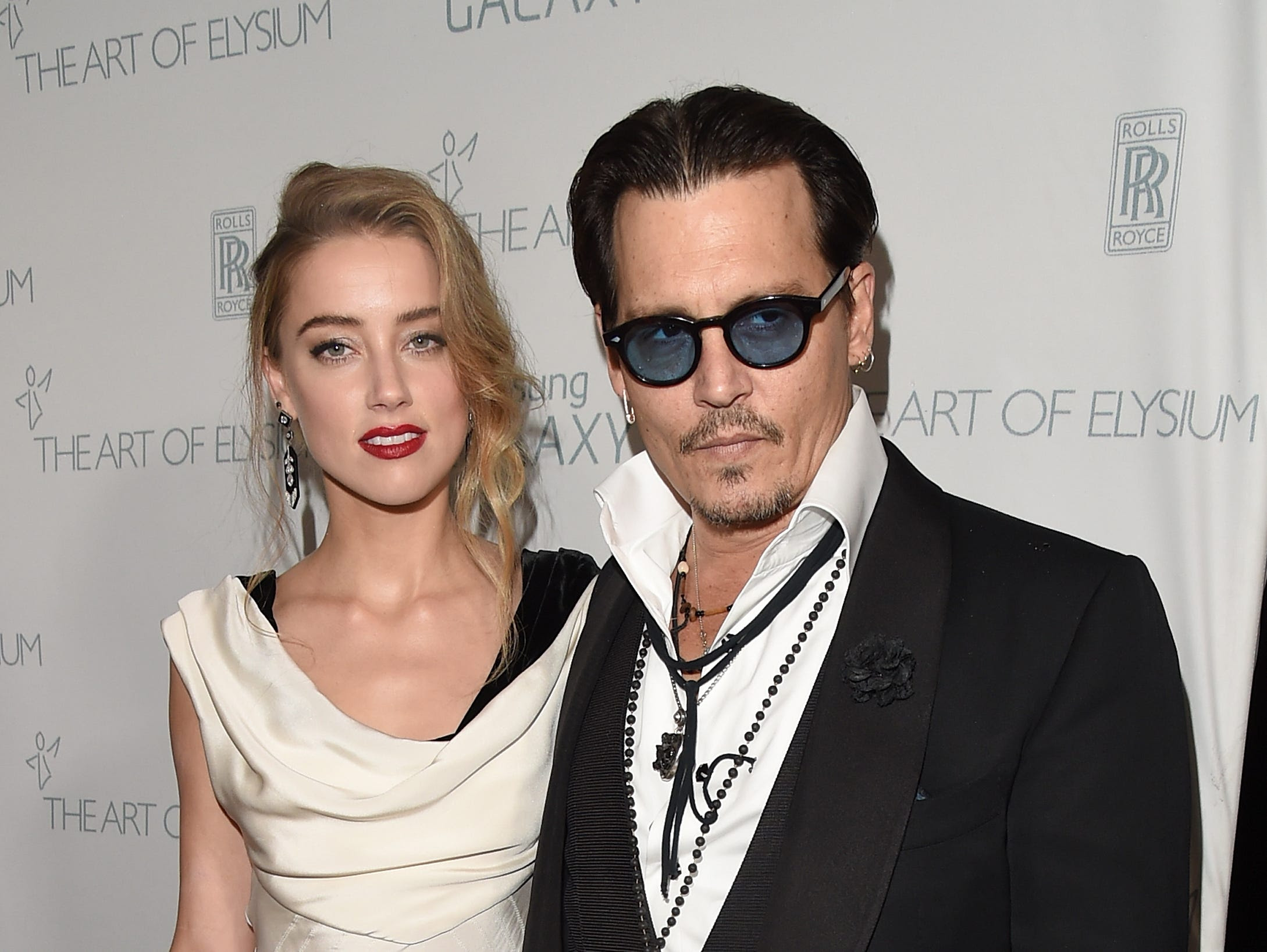 Johnny Depp and Amber Heard on Jan. 10, 2015 in Los Angeles.