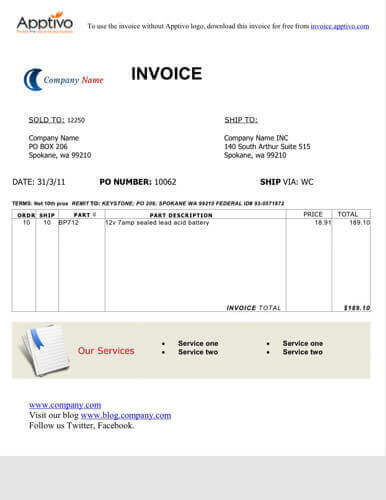 Contoh Invoice In English - Lauras Stekkie