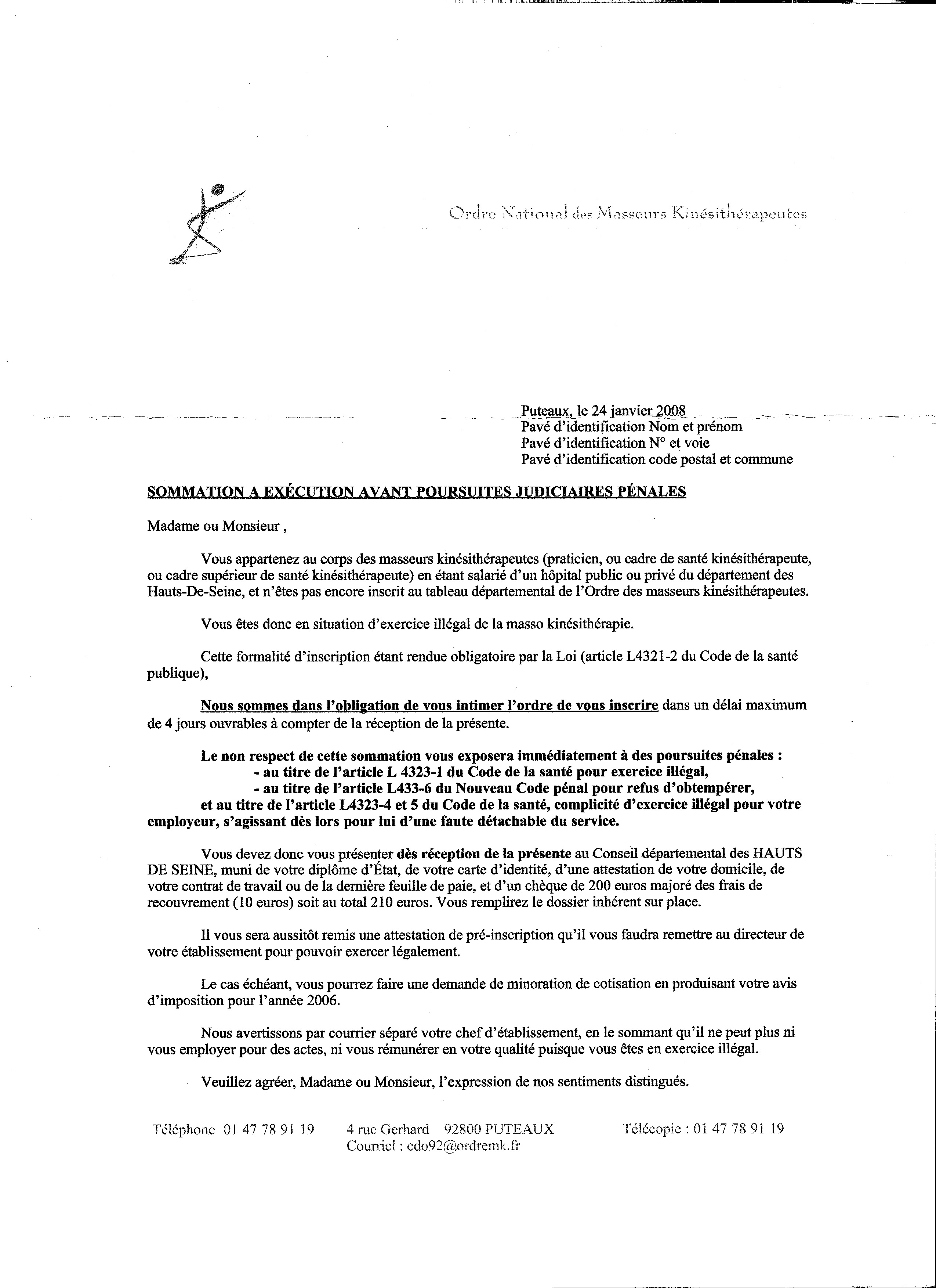 Lettre De Motivation Stage Kiné
