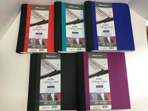 Clocks plexiglass vinyl screws spacers finishing washers tools suggested: Office Depot Spiral Stellar Poly Notebook You Pick Colors 2 Count 5 Subject Kids Teens At Home School Supplies