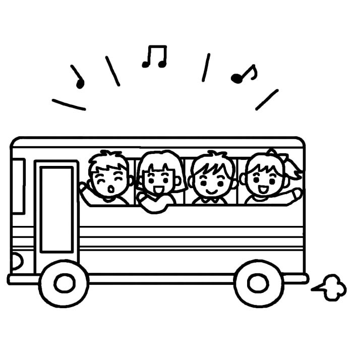 最高の修学 旅行 バス イラスト 最高の動物画像