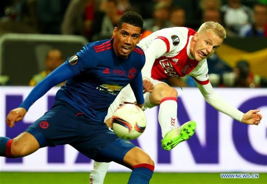 2017 uefa europa league final logo.jpg. Manchester United Defeat Ajax Amsterdam 2 0 To Win Europa League Title 23 People S Daily Online