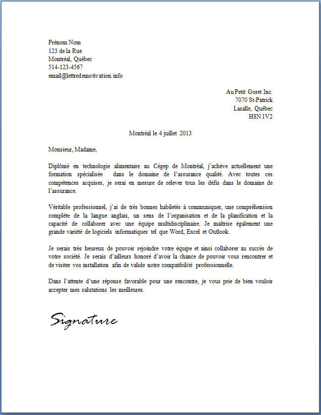 Lettre De Motivation Technicien Industrie Pharmaceutique  Bacalah f