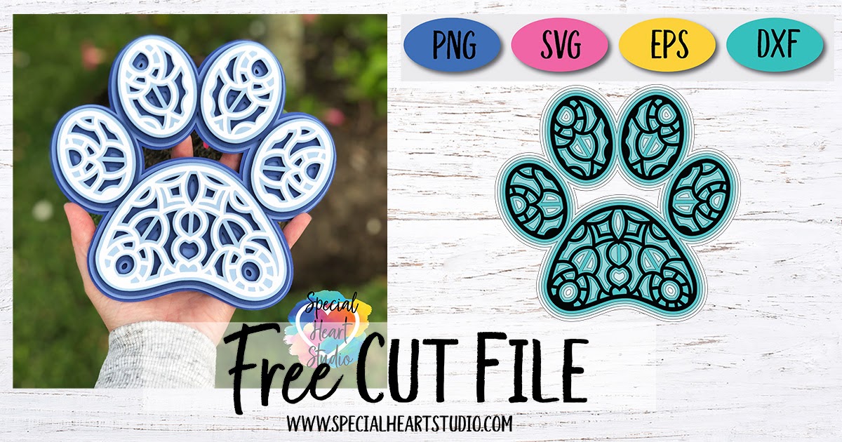 Download Layered Dog Paw Mandala Svg Free Printable - Free Layered ...