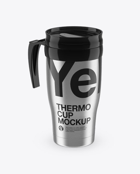 Download Thermo Cup Mockup - Steel Thermo Cup Mockup High Angle ...