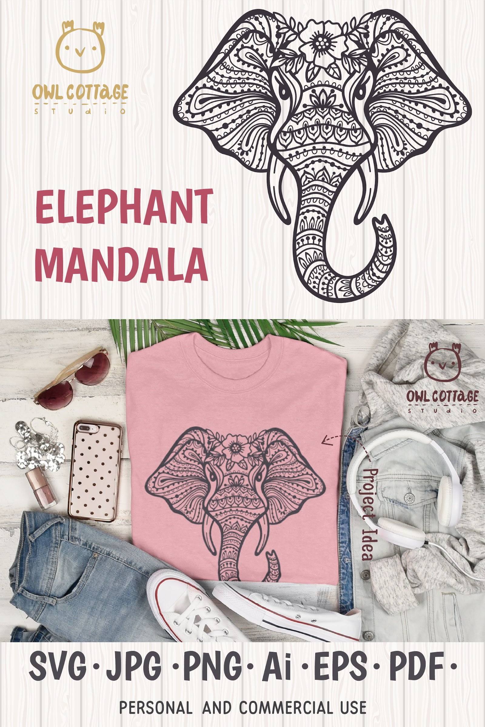 Free Free 112 Cricut Mandala Simple Elephant Mandala Svg SVG PNG EPS DXF File