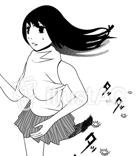 女の子 走る イラスト 正面 Ngagolak