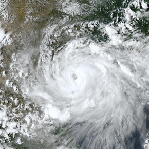 hurricane aerial image