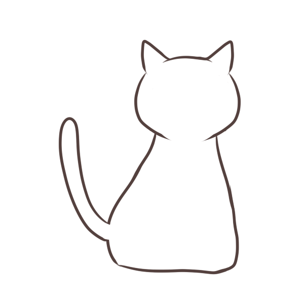 新着猫 後ろ姿 イラスト 美しい花の画像
