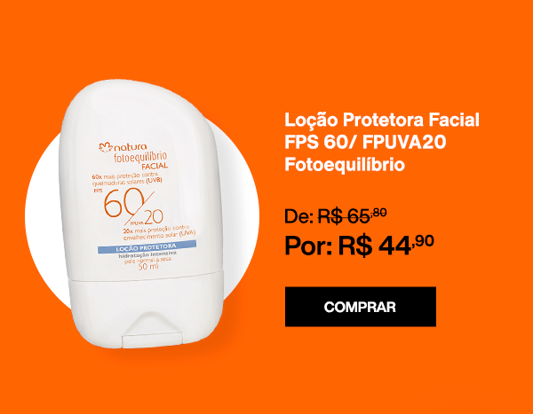 Loção Protetora Facial FPS 60/ FPUVA20 Fotoequilíbrio