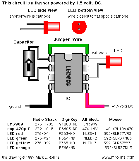 Simple Led Light Circuit - Circuit Diagram Images