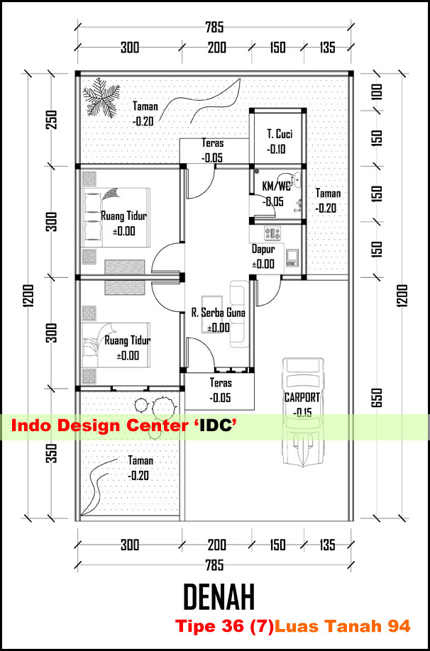  Denah Rumah Minimalis Persegi  Panjang Rumah  408