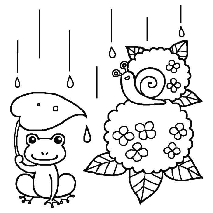 Rocgvf 塗り絵 6 月 イラスト 白黒
