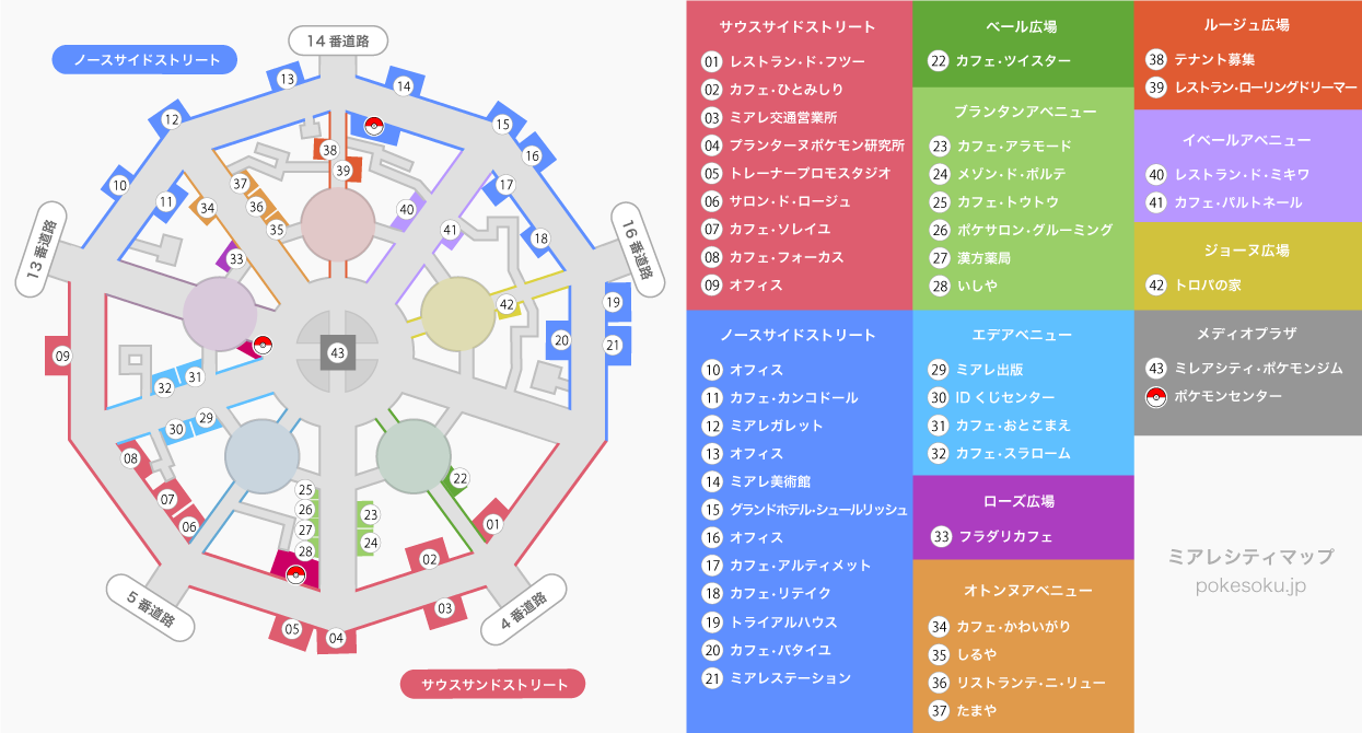 ミアレシティ 地図 最高のイラストと図面