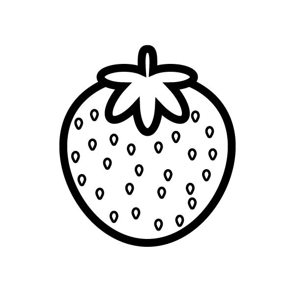 ベスト50 白黒 モノクロ いちご イラスト かわいいディズニー画像