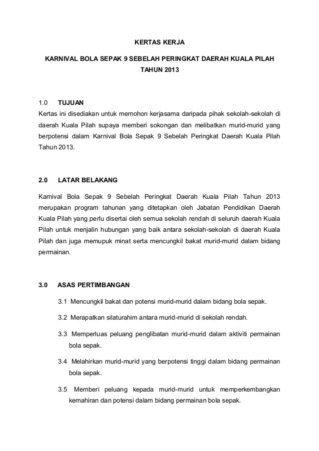 Contoh Kertas Kerja Lawatan Yang Lengkap - Mosik Express