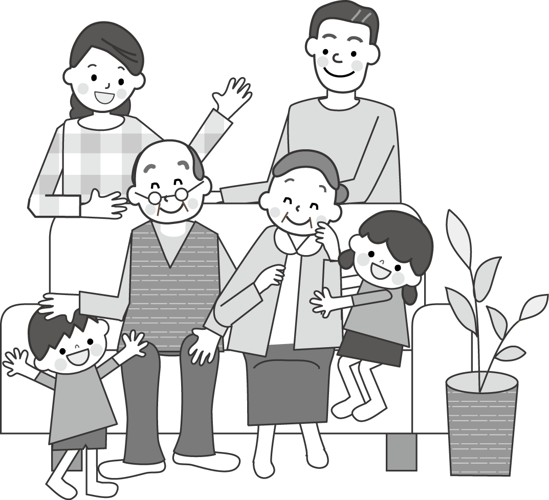 家族 イラスト 無料 白黒 Hōmuaidea