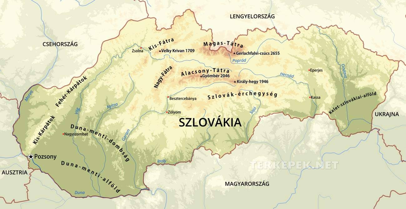 A hungarus népnév szótöve a legvalószínűbb elmélet szerint az. Szlovakia Terkepek