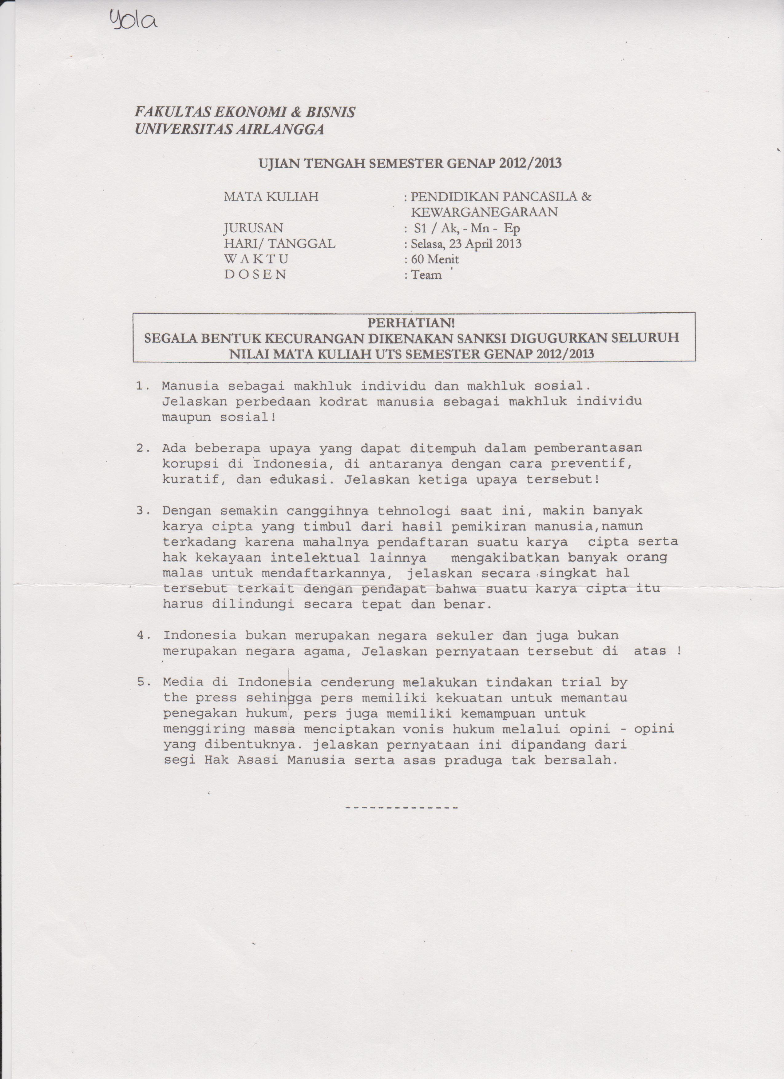 Contoh Soal Uts Pengantar Ekonomi Makro - This Mommas 