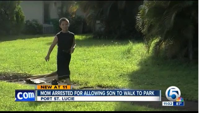 Florida Mother Charged With Felony For Letting Son Walk To Park (VIDEO)  Dipshit Police!!!!