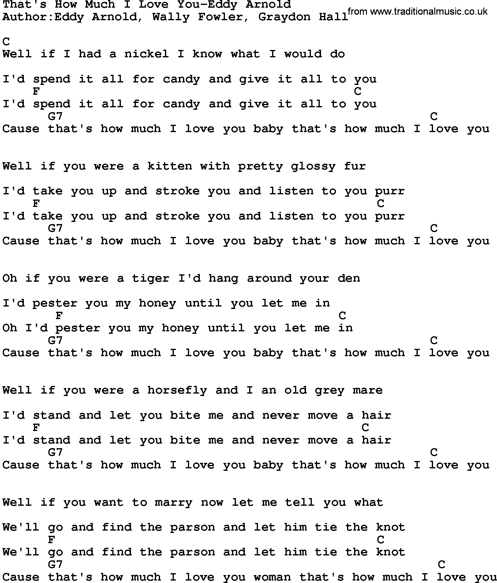 How I Love You Lyrics
