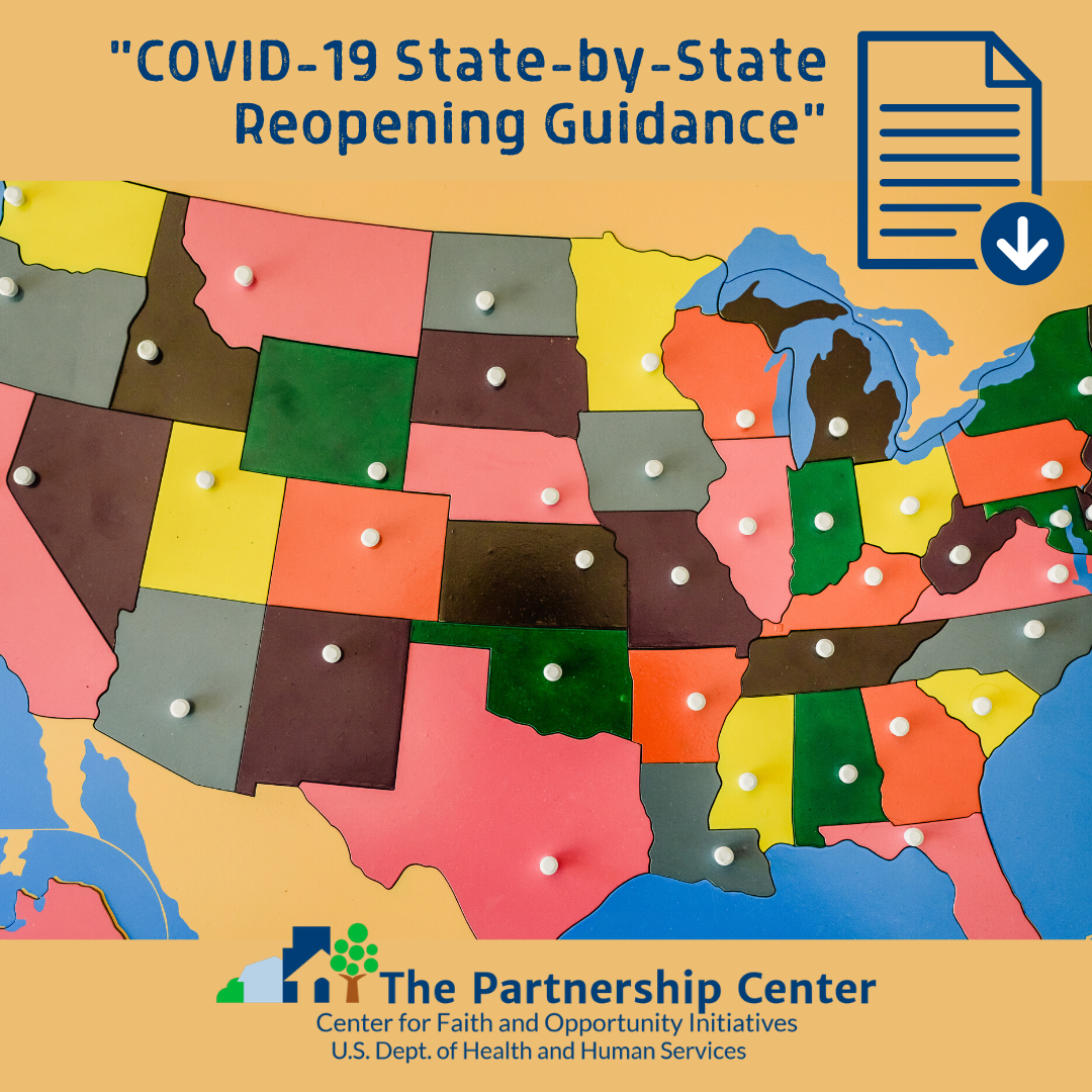 PDF Download: COVID-19 State-by-State Reopening Guidance for Faith-based and Community Organizations