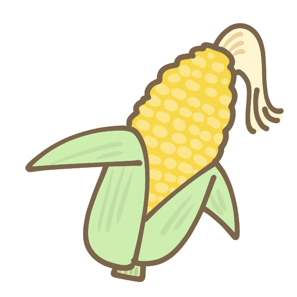 ユニークとうもろこし イラスト かわいい 花の画像