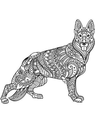 Check spelling or type a new query. German Shepherd Zentangle Coloring Page Free Printable Coloring Pages