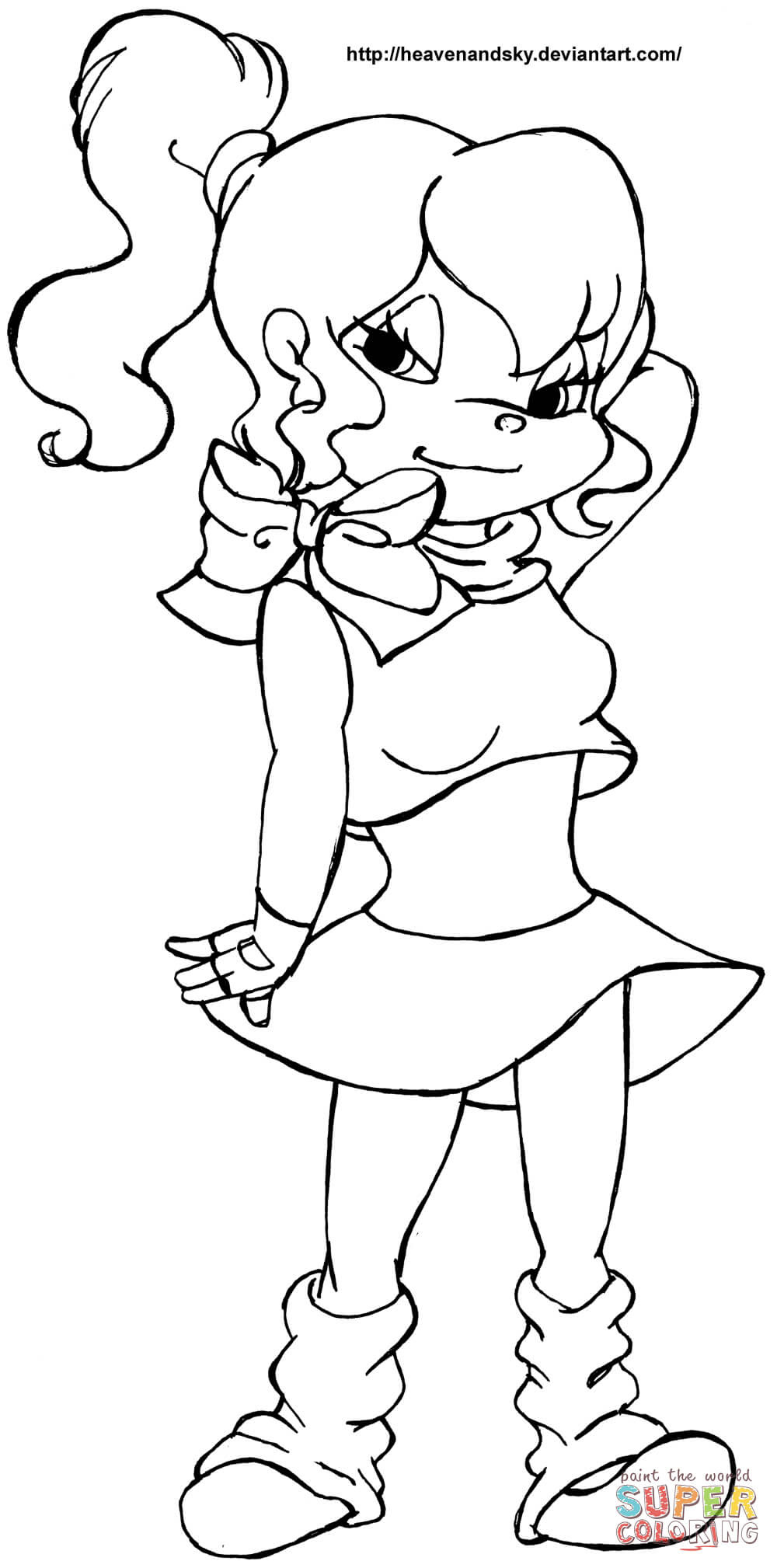 Coloriage fille kawaii dessin en ligne artherapieca. Coloriage Fille Coloriages A Imprimer Gratuits