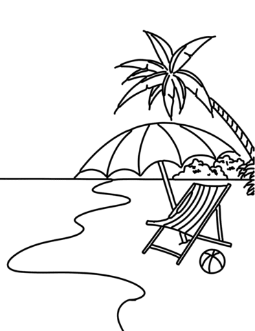 Click a summer picture below for the printable summer coloring pages. Summer Beach Scene Coloring Page Free Printable Coloring Pages