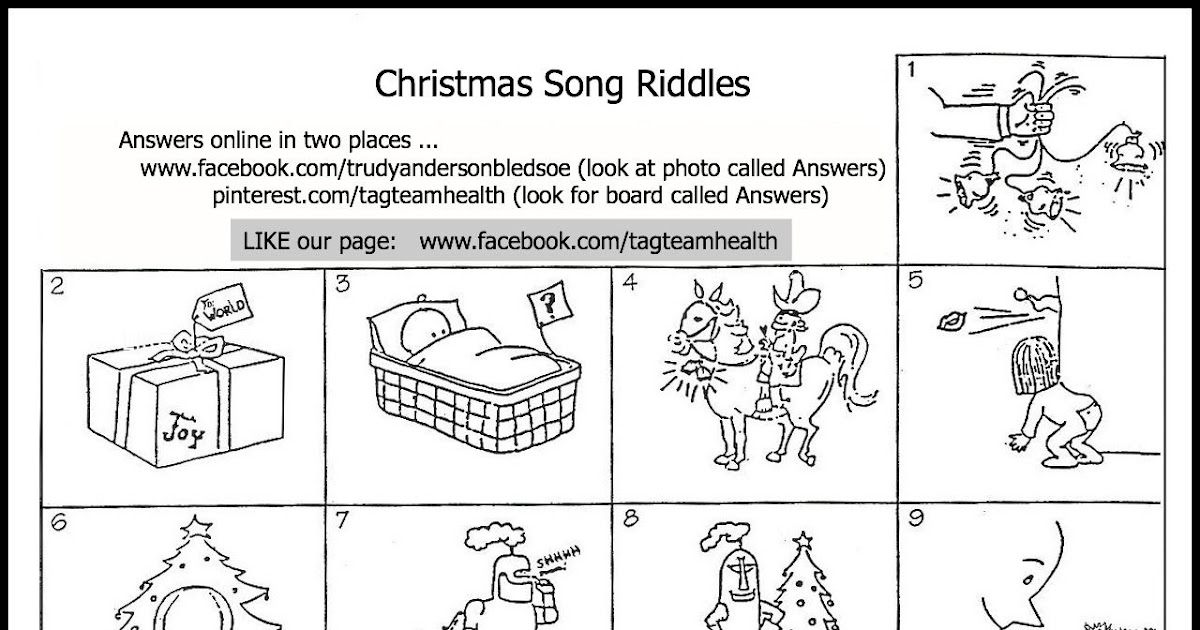 Christmas Carol Picture Riddles Answers - A Christmas ...