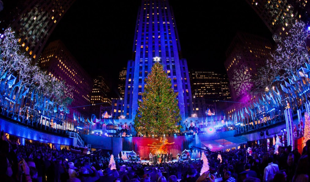 Resultado de imagem para inauguraÃ§Ã£o arvore de natal rockefeller center 2018