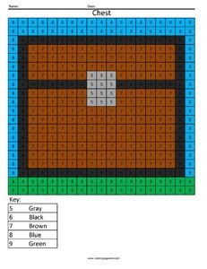 Minecraft Chest Pixel Art Grid - Pixel Art Grid Gallery