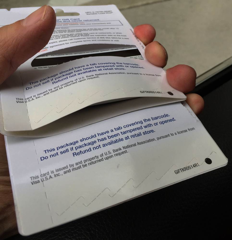 Check spelling or type a new query. Gift Card Warning Check Packaging For Signs Of Tampering