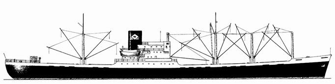 Armourfront / side / back. Outboard Profiles Of Maritime Commission Designed Vessels