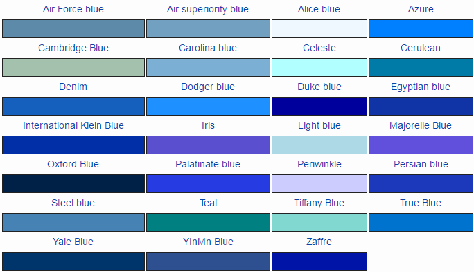 Ide 27 Palet Warna  Biru