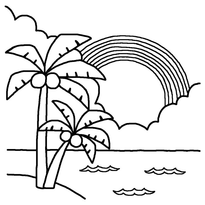 Kasword 虹 イラスト 白黒 無料