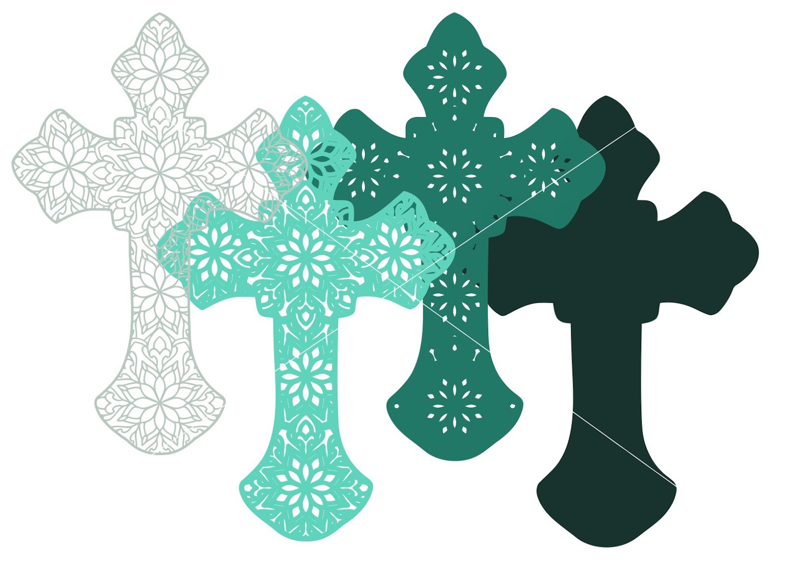 Download Layered 3D Mandala Cross Svg For Crafters - Free Layered ...