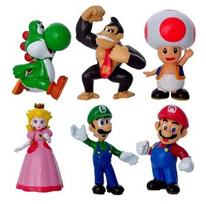 Super mario cake this is an 11x15 cake decorated with bc and mmf. Mario Bros Cake Topper Princess Peach Luigi Yoshi Donkey Kong 6 Figure Set Birthday Party Cupcakes