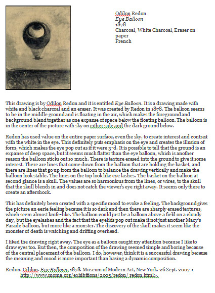 painting description essay