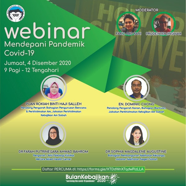 Beliau telah melapor diri di. Webinar Surviving The Covid 19 Pandemic Majlis Perkhidmatan Masyarakat Sabah Mpms