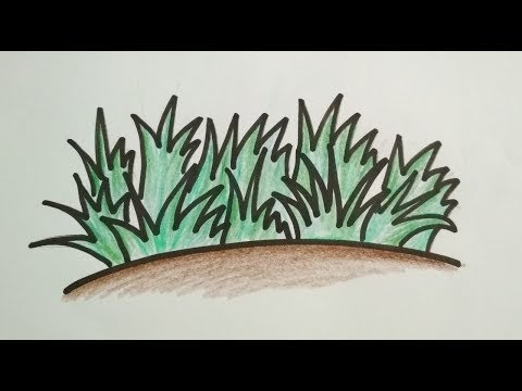 Ketahui Drawing Simple Grass For Kids Cara  Menggambar  