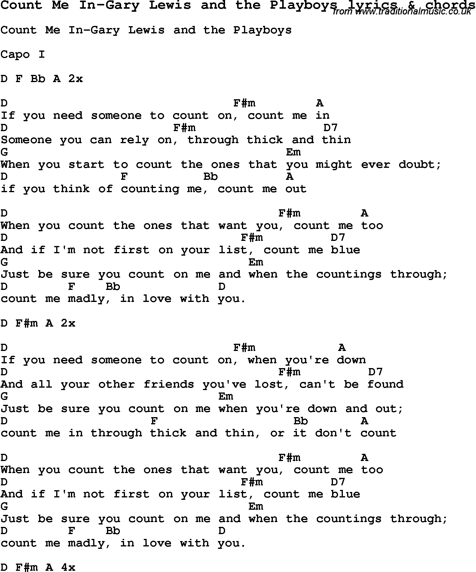 Lyrics Center Count On Me Lyrics And Chords