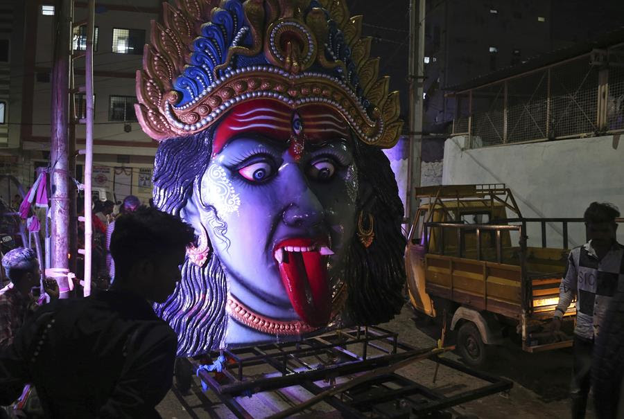 A large float to celebrate Diwali.